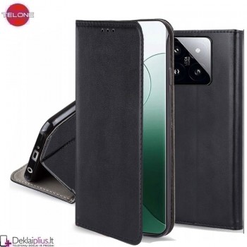 Telone dirbtinos odos dėklas - juodas (Xiaomi 14) Telone dirbtinos odos dėklas - juodas (Xiaomi 14)
